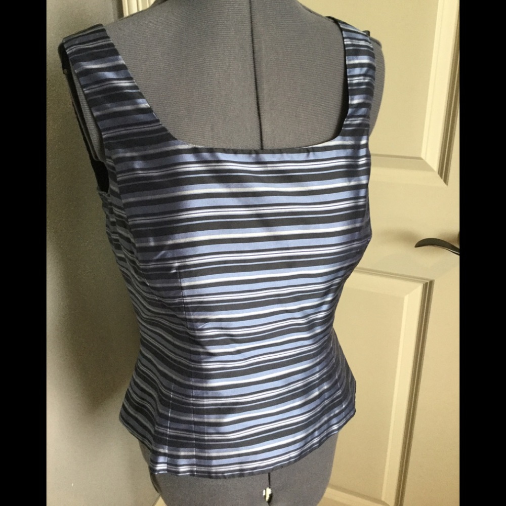 Ann Taylor Silk striped tank top